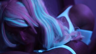 Scarlet Chase - Black Light Close Up Blowjob