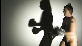 Linsey Dawn Mckenzie shadow boxing