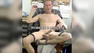 ROBERT R MILGATE TOTALLY EXPOSED WEARING  SHEER NYLON AND HIGH HEELS