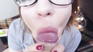 deepbunnyhole  - Nerdy Teen Fully Load Of Cum Deepthroat