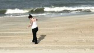 Gaberiella - BBW Public Beach Nudity