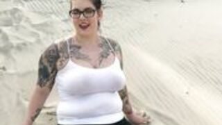 Gaberiella - BBW Public Beach Nudity