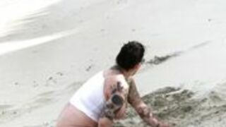 Gaberiella - BBW Public Beach Nudity