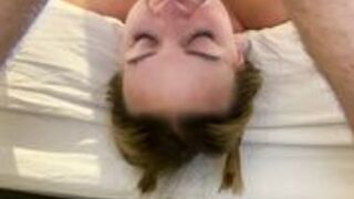 Evie Jones - HD Tiny Titty Fuck And Face Fuck