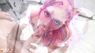 Sweetie Fox - Pink Haired Girl Deep Sucking & Ass Fuck